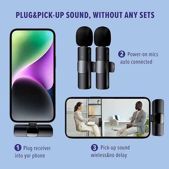 Twin Pack Lavalier TikTok YouTube video recoding Mic K11 Twin Pack Lavalier TikTok YouTube video recoding Mic K11